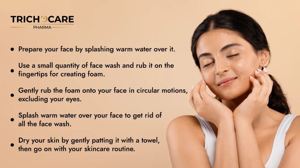 Step-by-step guide on how to use a gentle face wash for best results